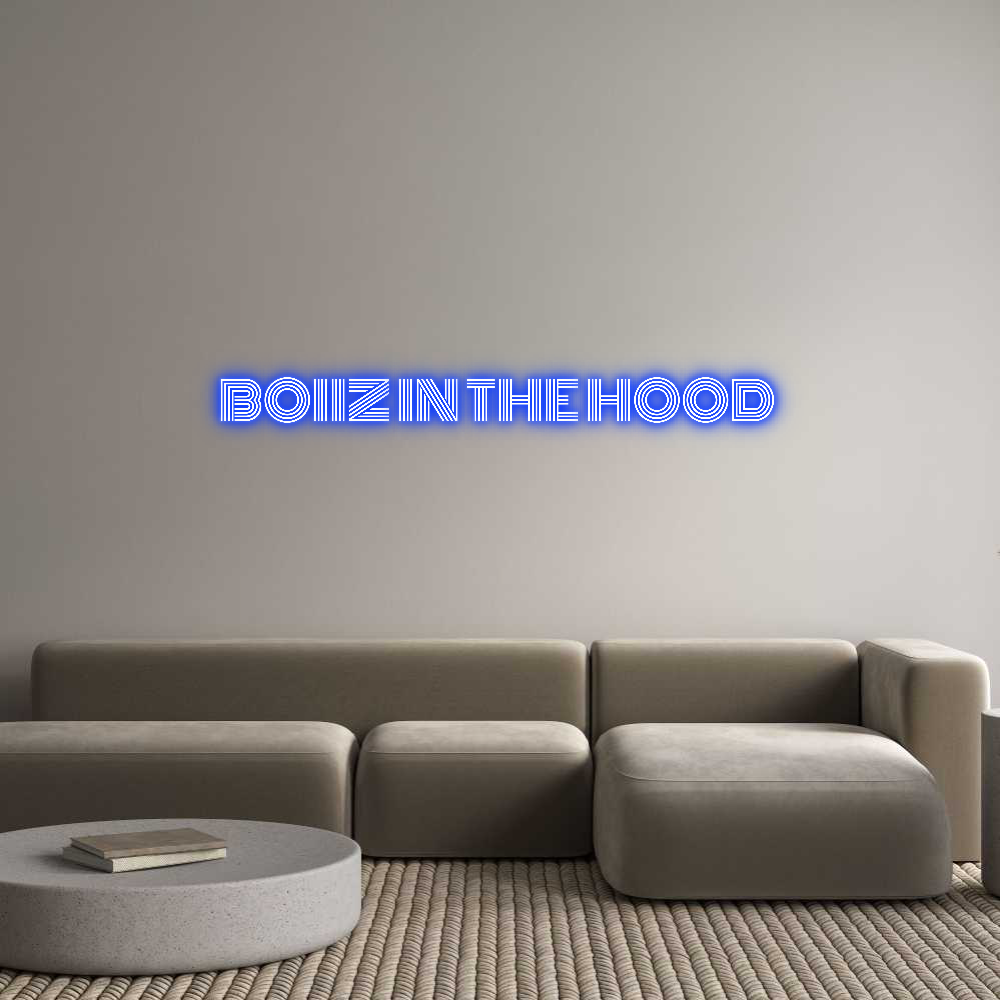 Custom Neon Text- BOIIZ IN THE ...