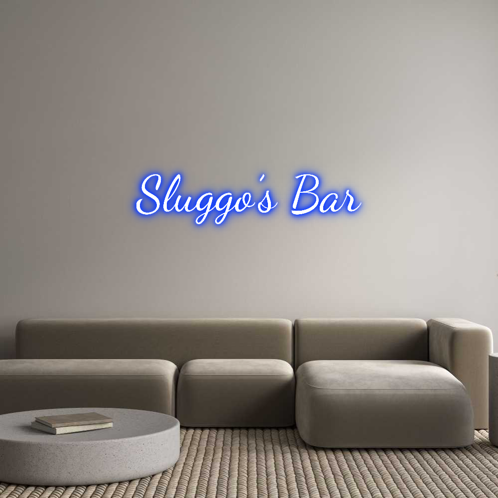 Custom Neon Text- Sluggo’s Bar