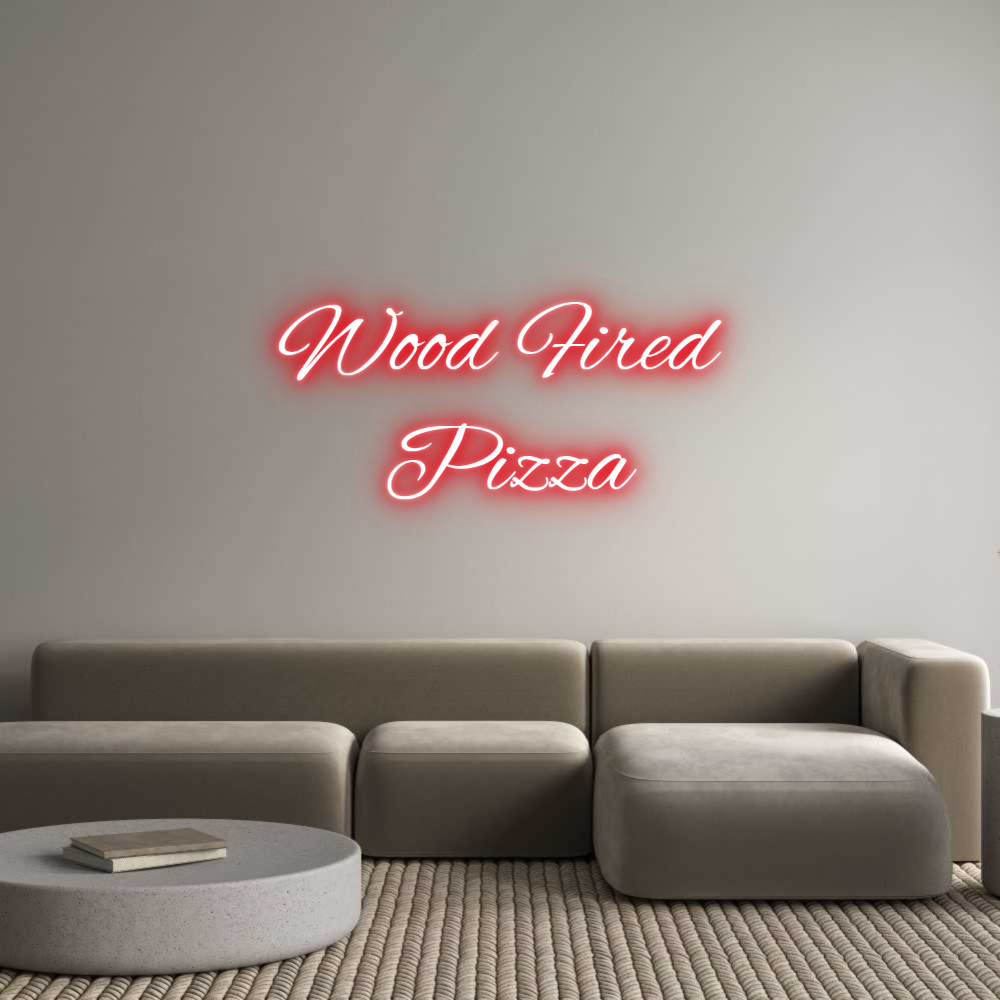 Custom Neon Text- Wood Fired
 ...