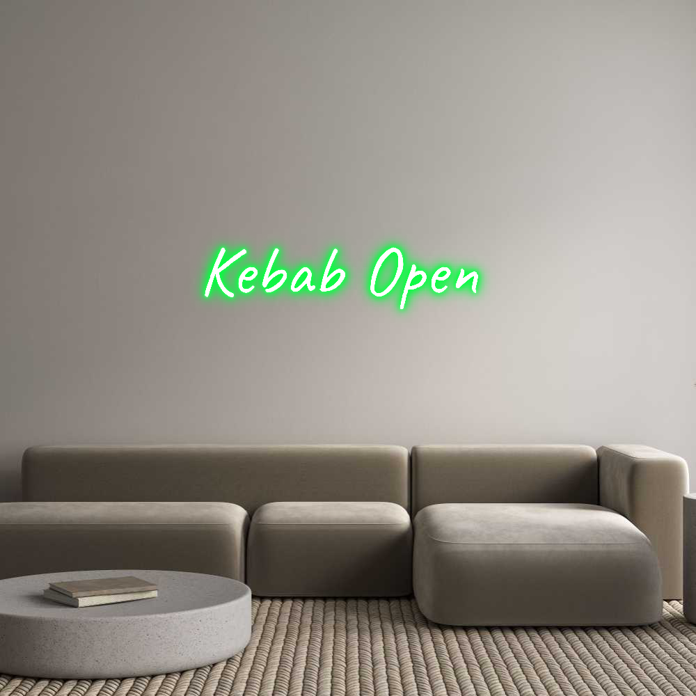 Custom Neon Text- Kebab Open