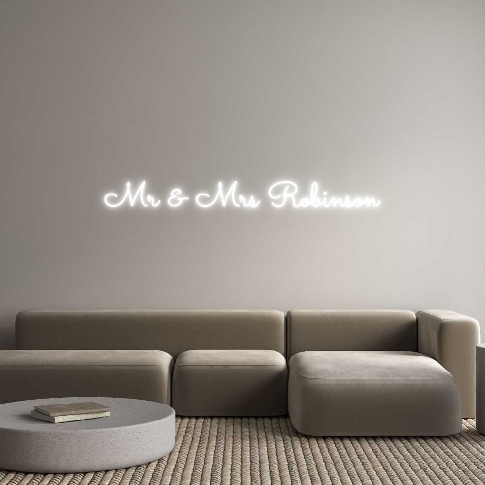 Custom Neon Text- Mr & Mrs Robi...