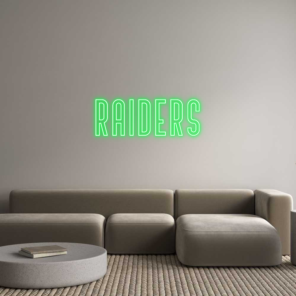 Custom Neon Text- RAIDERS