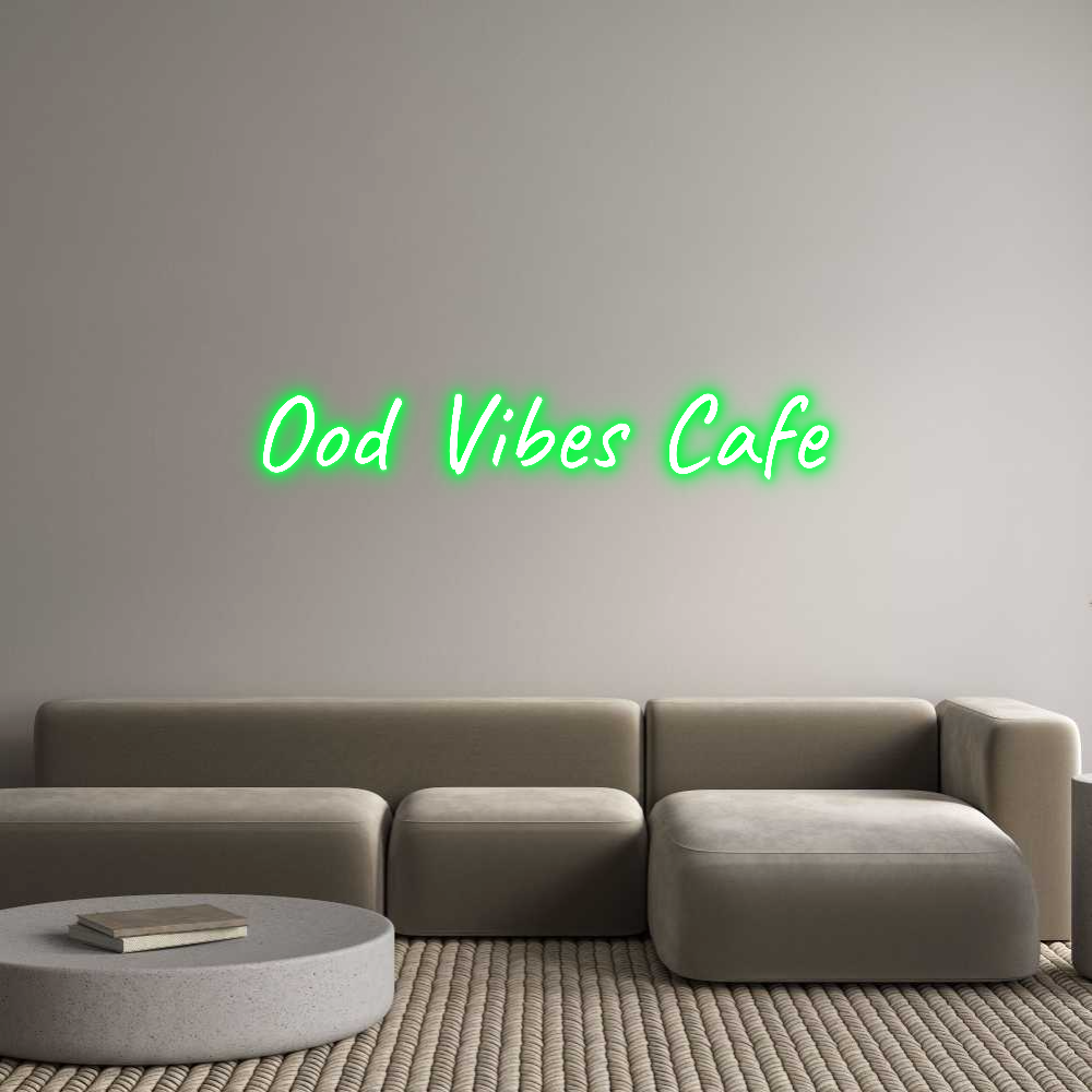 Custom Neon Text- Ood Vibes Cafe