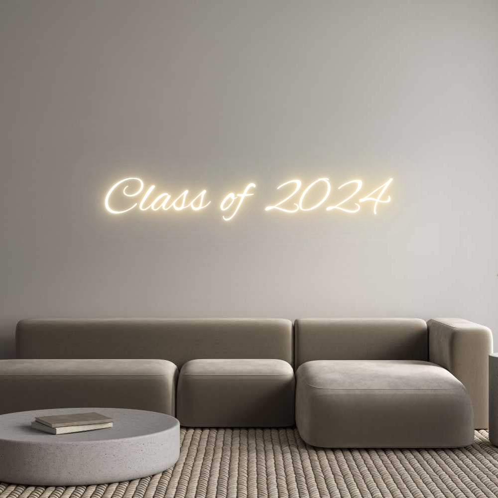 Custom Neon Text- Class of 2024