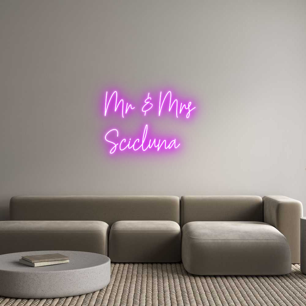 Custom Neon Text- Mr & Mrs 
Sc...