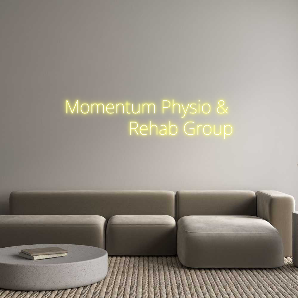 Custom Neon Text - Momentum Phys...