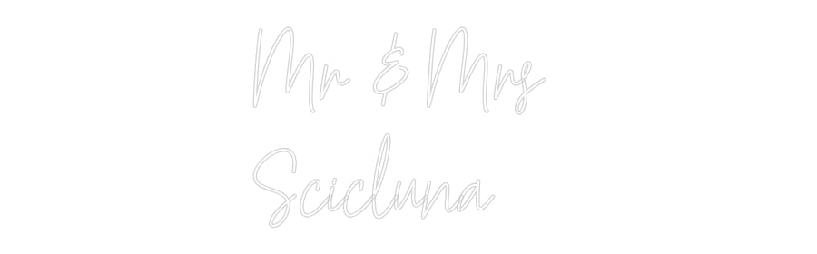 Custom Neon Text- Mr & Mrs 
Sc...