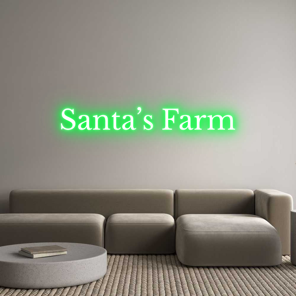 Custom Neon Text- Santa’s Farm