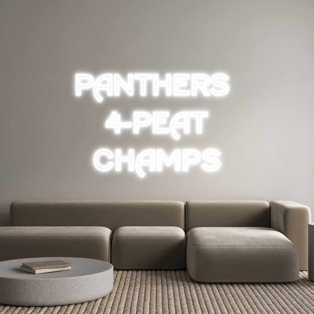 Custom Neon Text- PANTHERS 
4-...