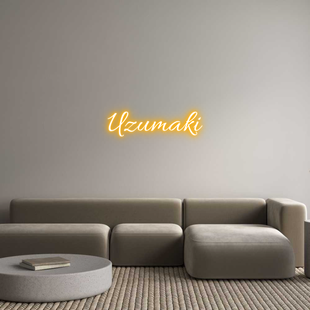 Custom Neon Text- Uzumaki