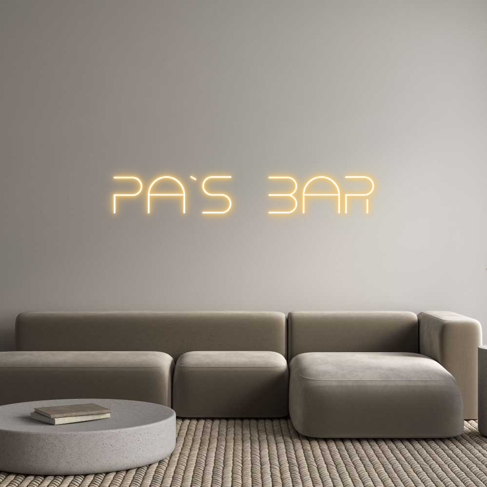 Custom Neon Text - Pa’s Bar