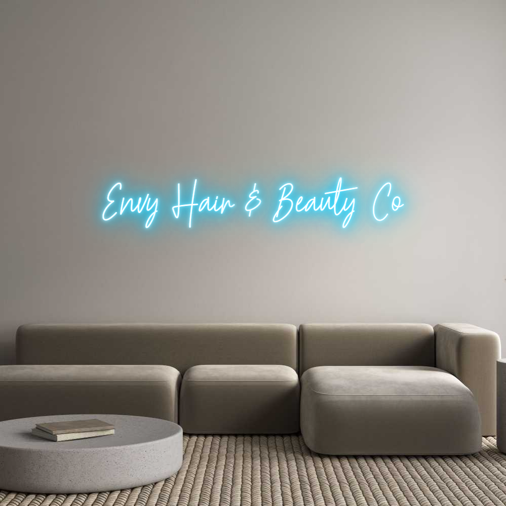 Custom Neon Text - Envy  Hair & ...