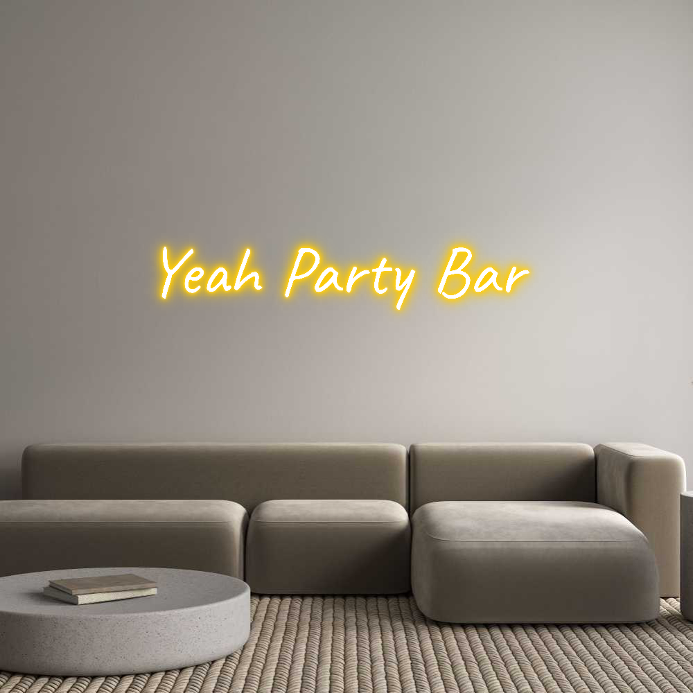 Custom Neon Text - Yeah Party Bar