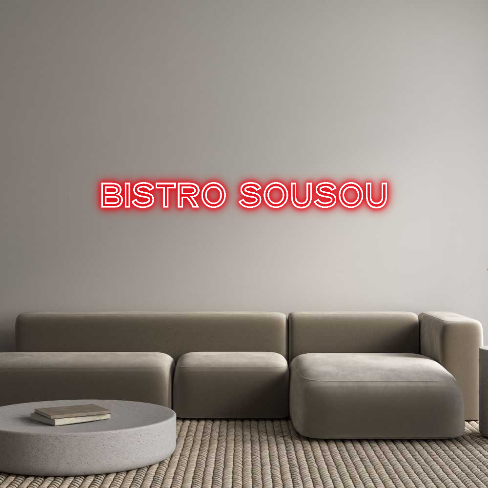 Custom Neon Text- Bistro Sousou