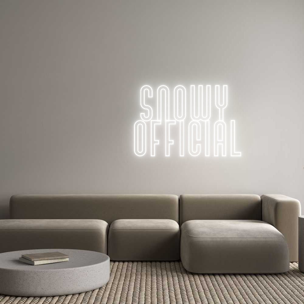 Custom Neon Text-          Snow...