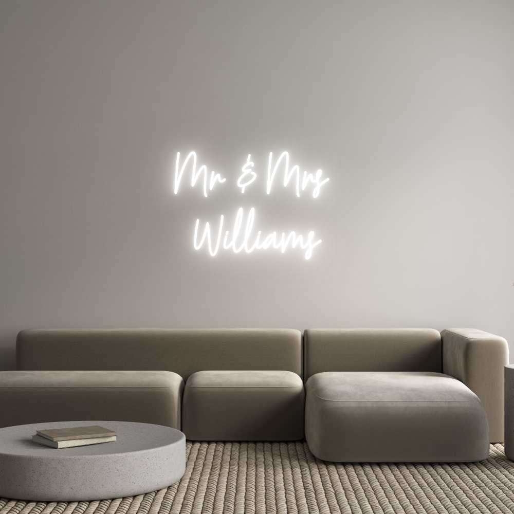 Custom Neon Text- Mr & Mrs 
Wi...