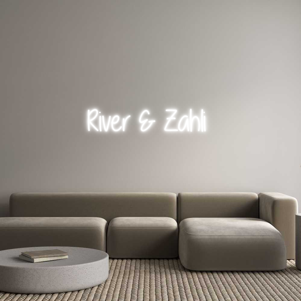 Custom Neon Text- River & Zahli