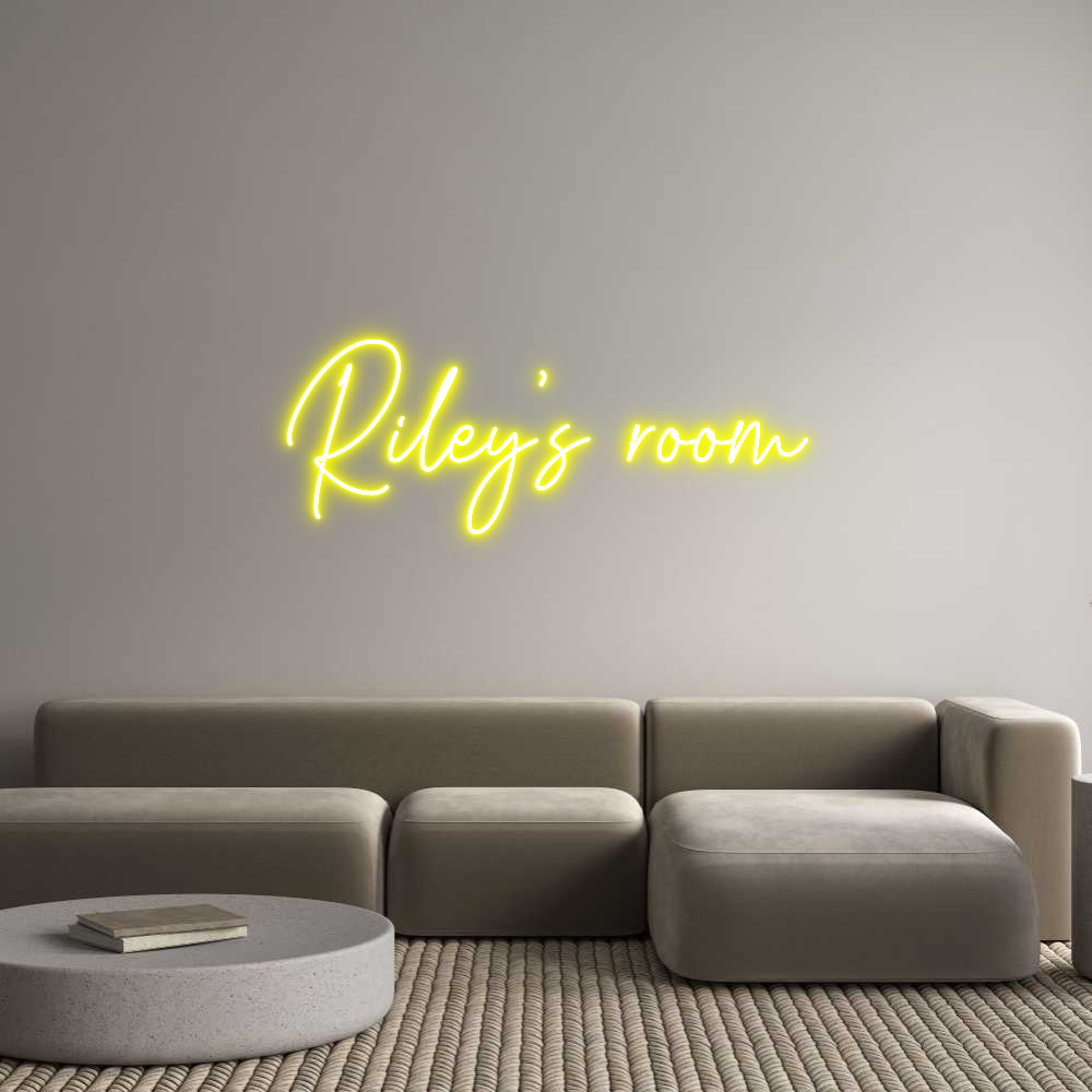 Custom Neon Text- Riley’s room