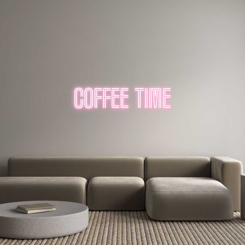 Custom Neon Text- Coffee Time