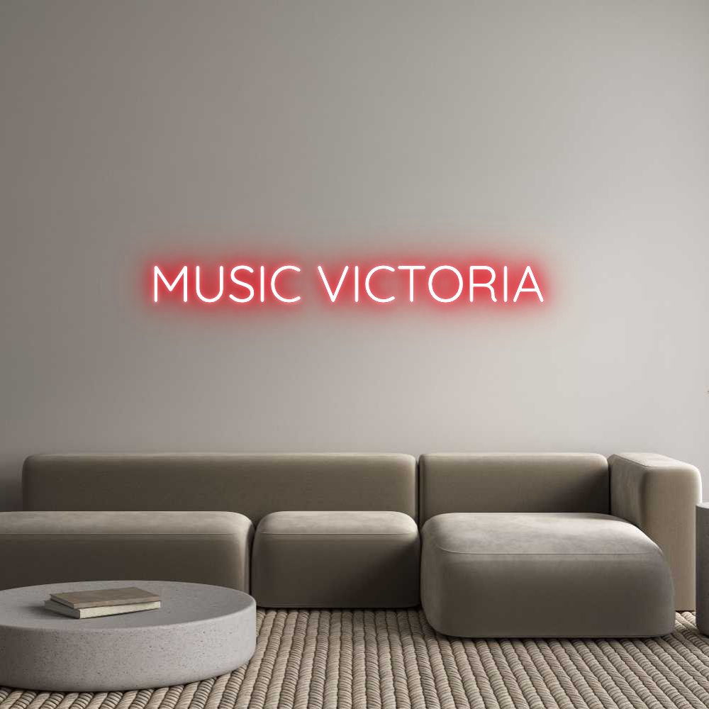 Custom Neon Text- MUSIC VICTORIA