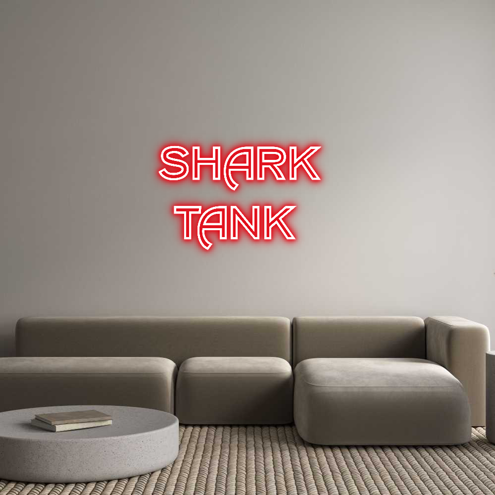 Custom Neon Text- SHARK 
 TANK