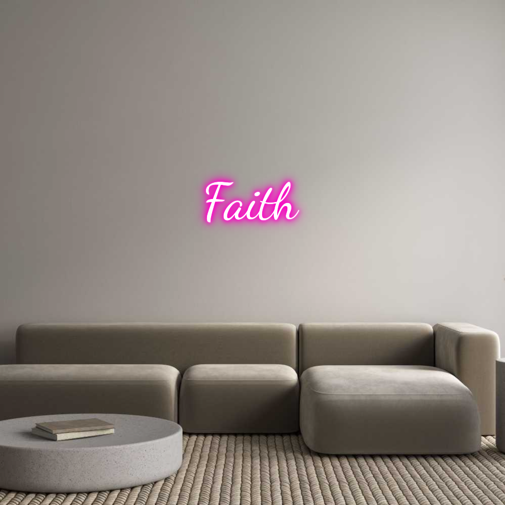 Custom Neon Text- Faith