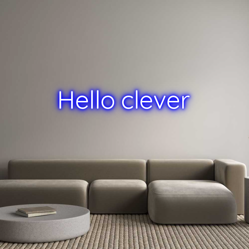 Custom Neon Text - Hello clever