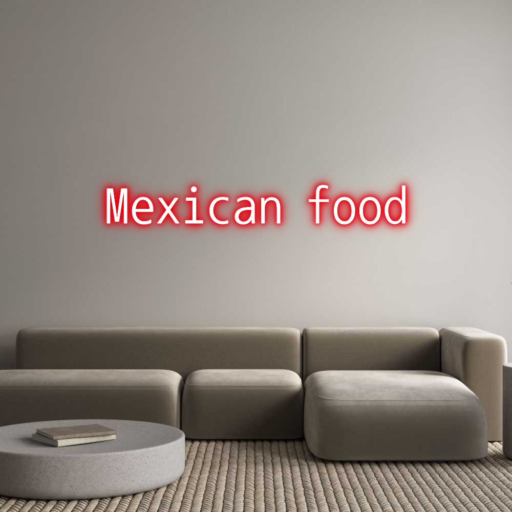 Custom Neon Text- Mexican food