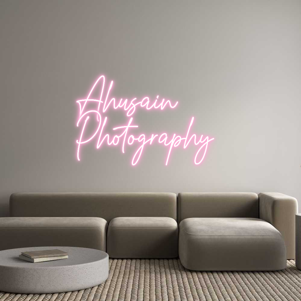 Custom Neon Text- Ahusain
Phot...