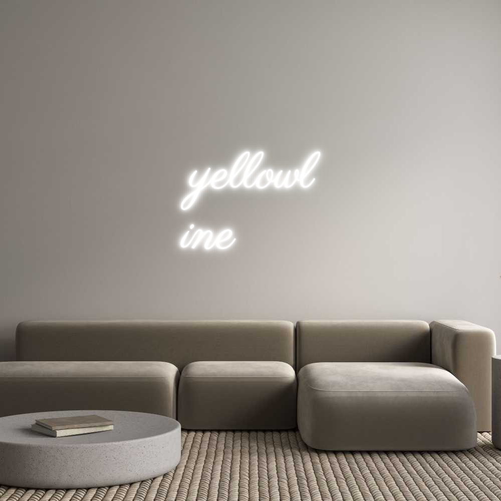 Custom Neon Text- yellowl
ine