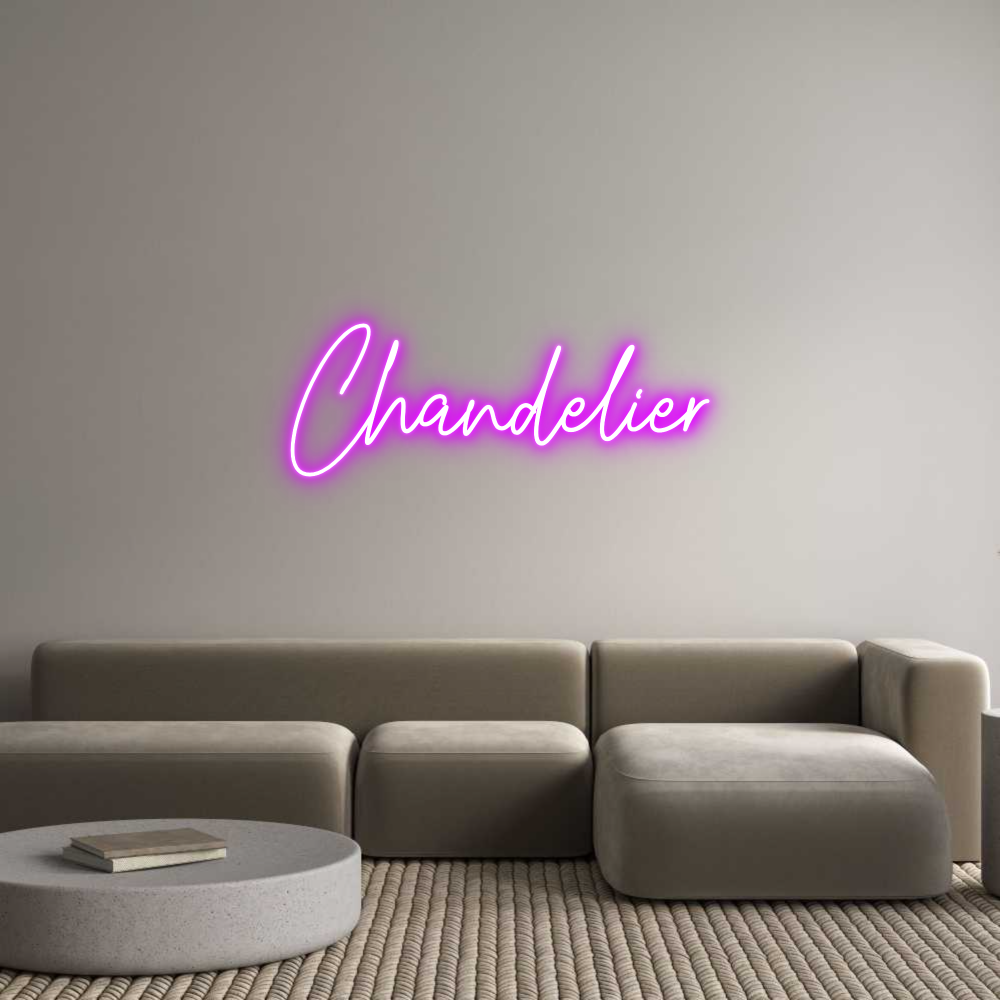 Custom Neon Text- Chandelier