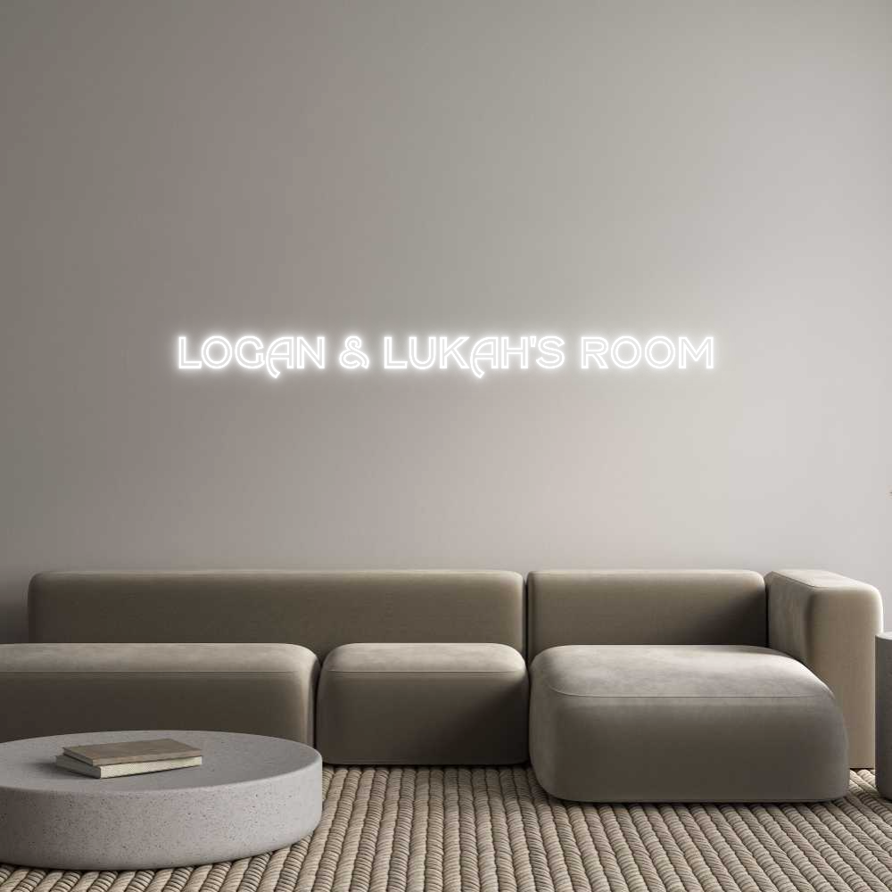 Custom Neon Text - LOGAN & LUKAH...