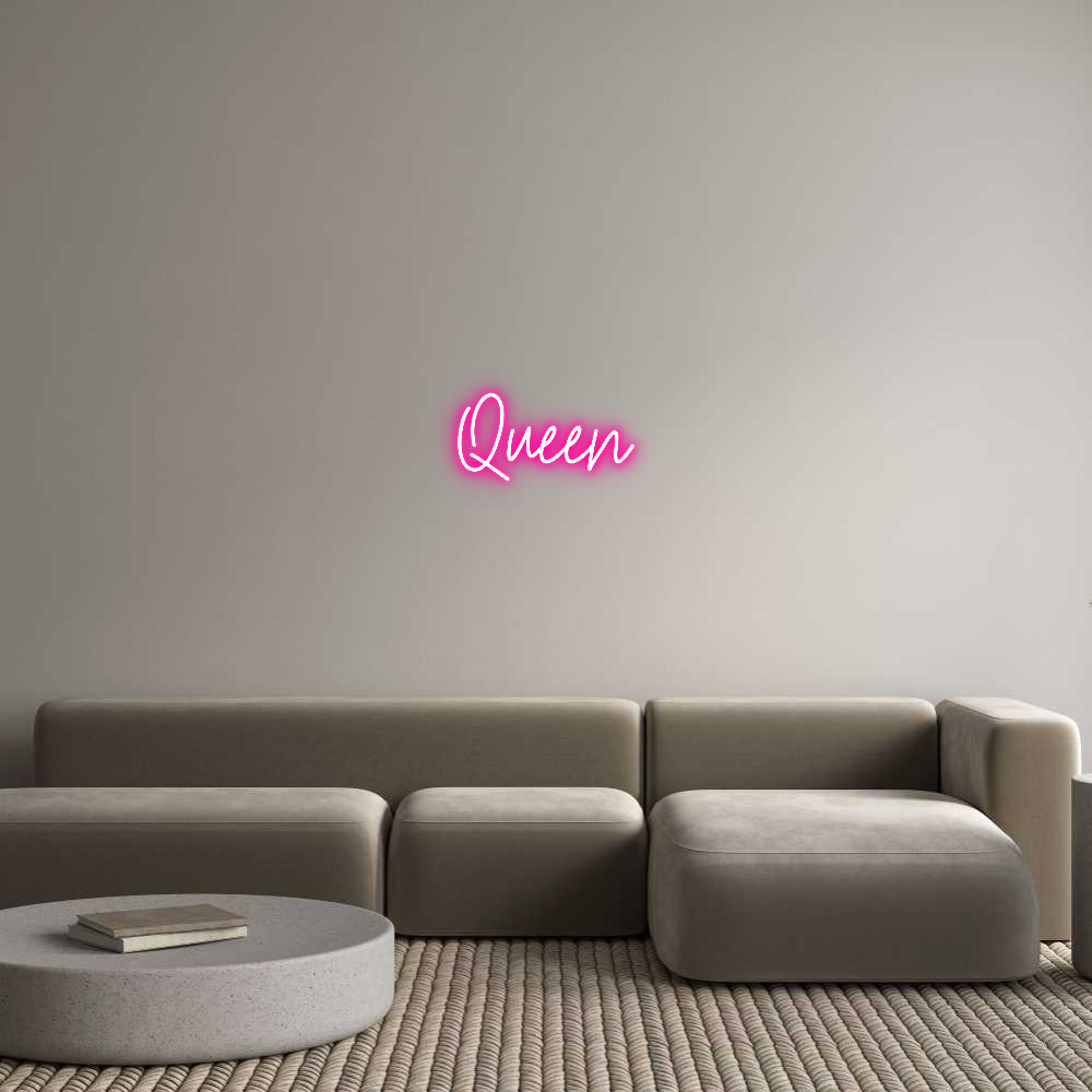 Custom Neon Text - Queen