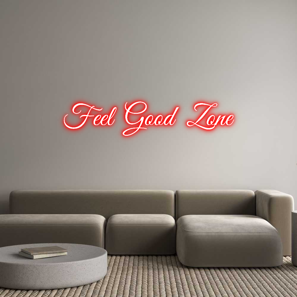 Custom Neon Text - Feel Good Zone