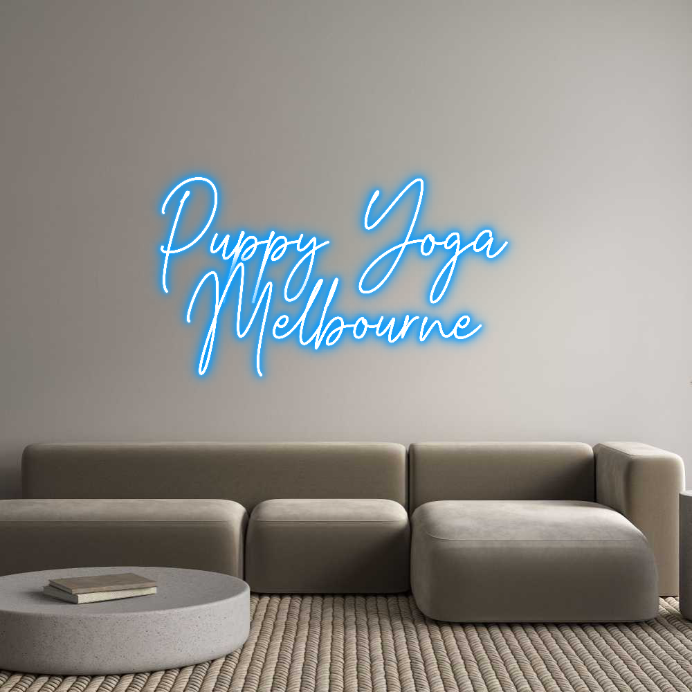 Custom Neon Text - Puppy Yoga 
...