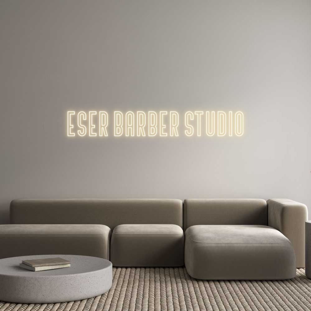 Custom Neon Text- Eser Barber S...