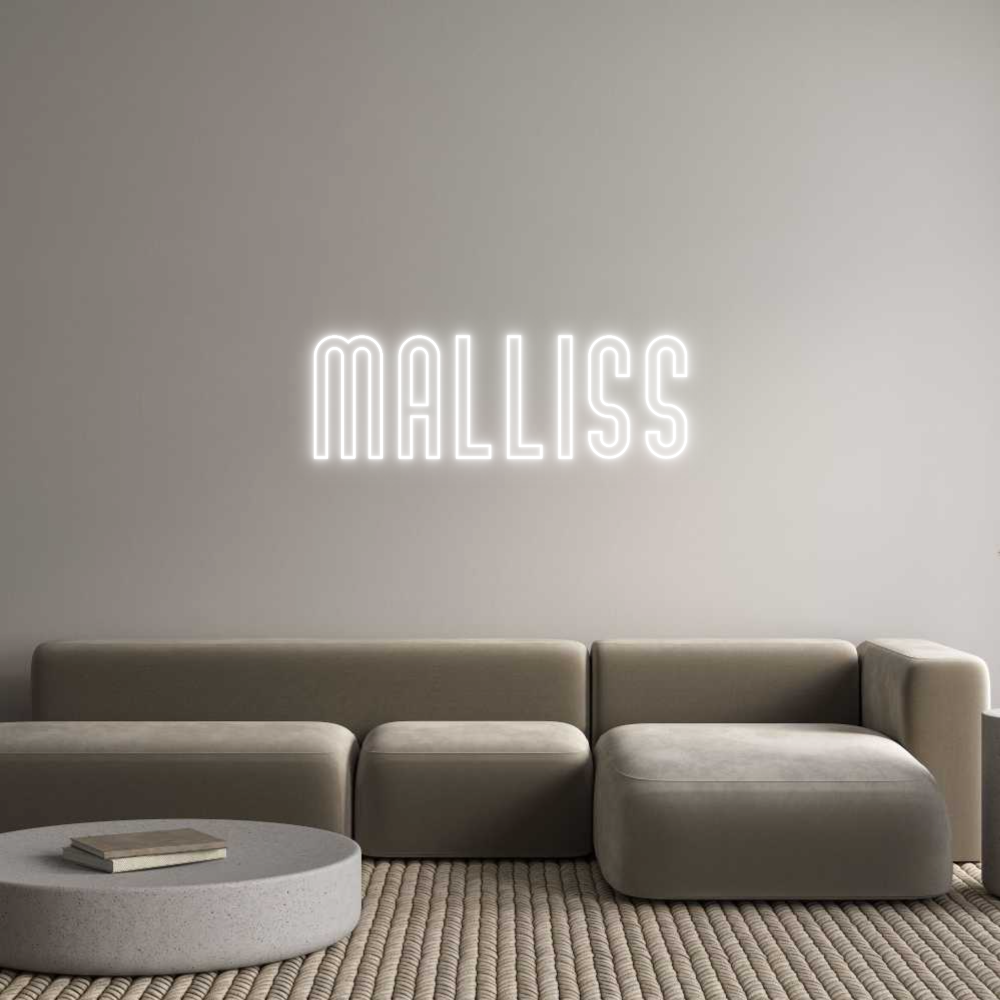 Custom Neon Text - MALLISS