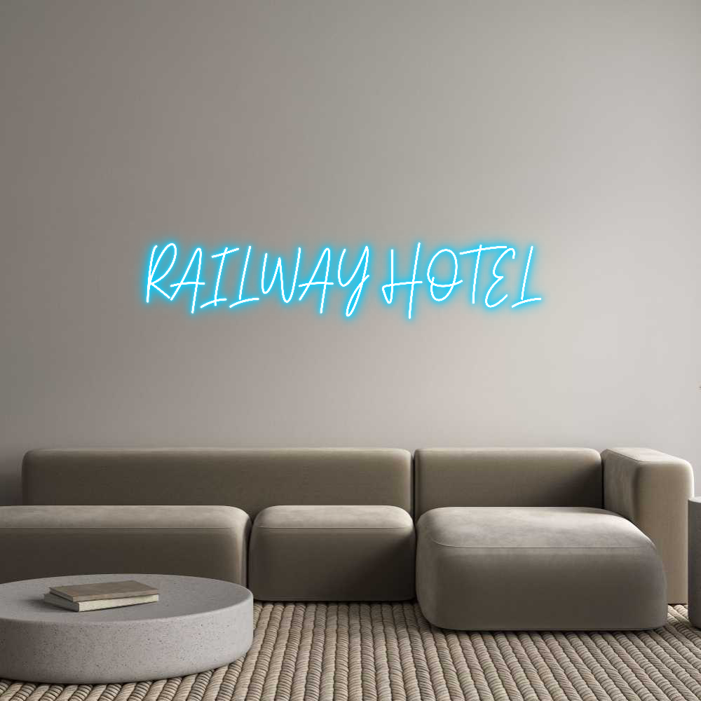 Custom Neon Text - RAILWAY HOTEL