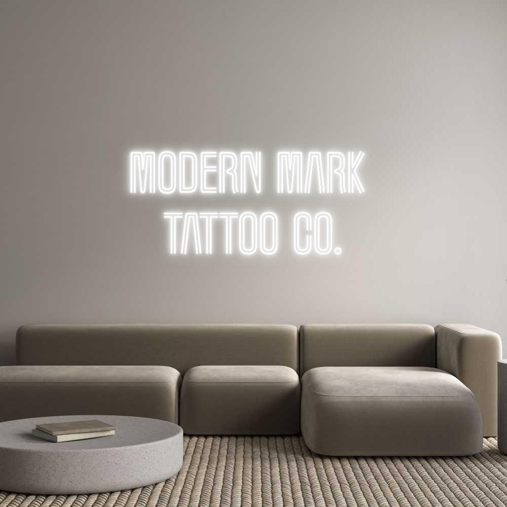 Custom Neon Text - Modern Mark 
...