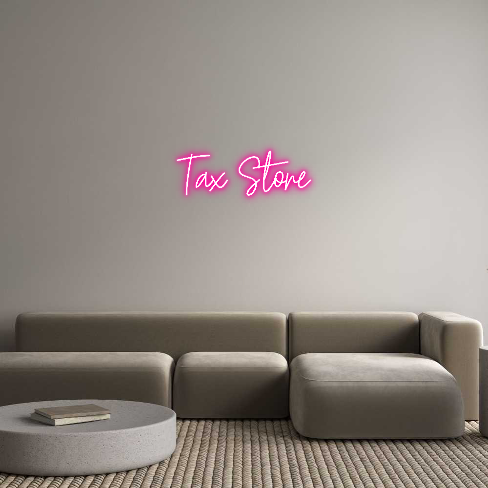 Custom Neon Text - Tax Store