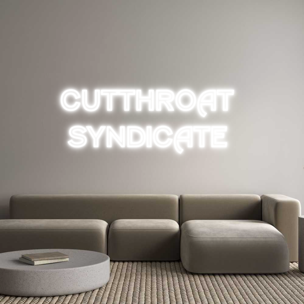 Custom Neon Text - CUTTHROAT 
S...