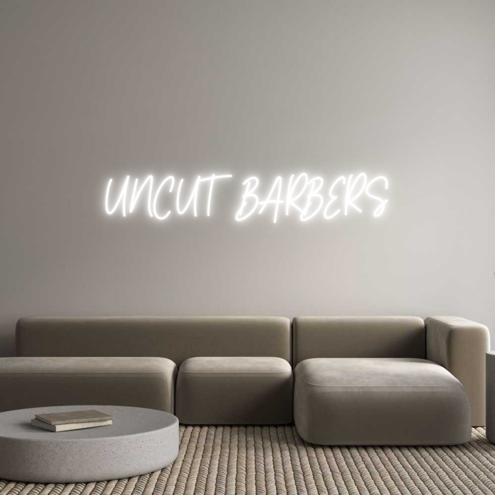 Custom Neon Text- UNCUT BARBERS