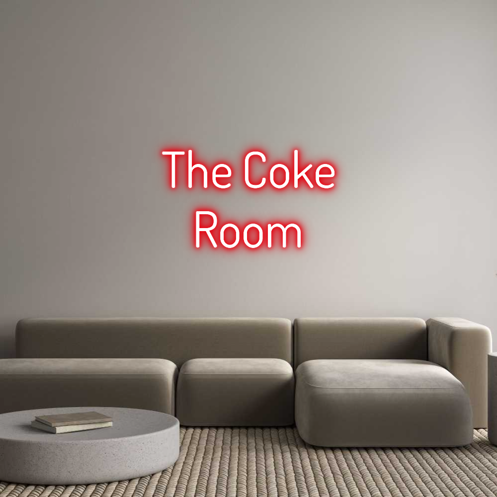 Custom Neon Text- The Coke
Room