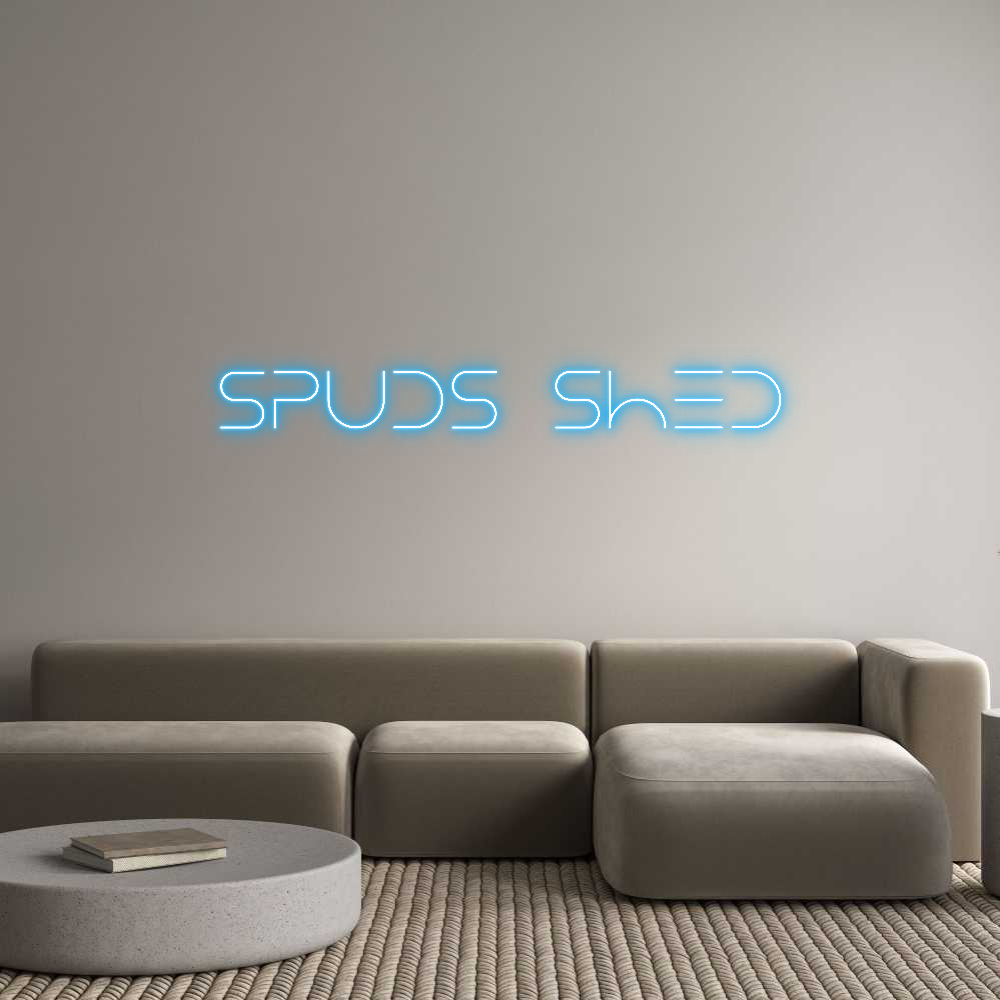 Custom Neon Text- Spuds shed