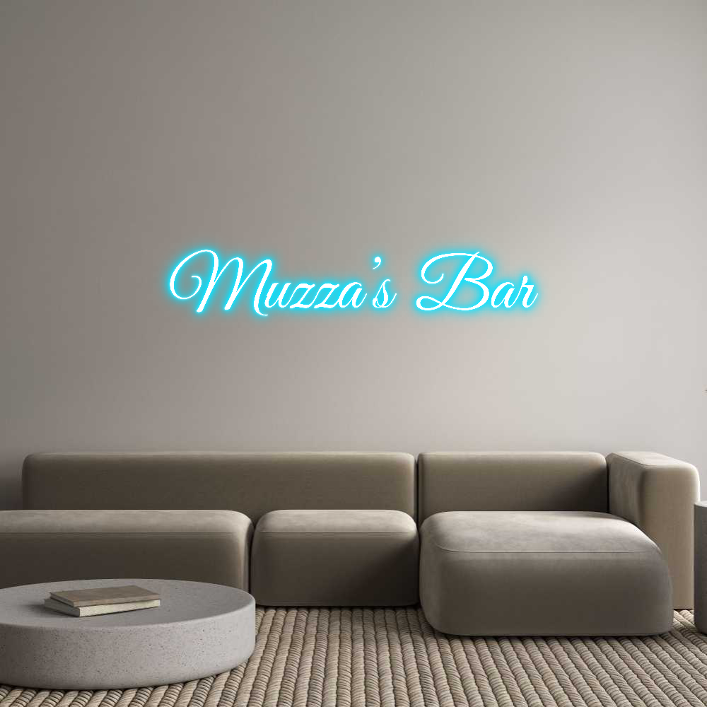 Custom Neon Text- Muzza’s Bar