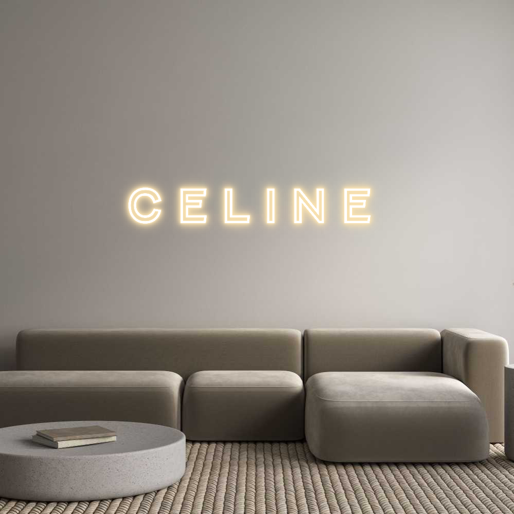 Custom Neon Text- C E L I N E