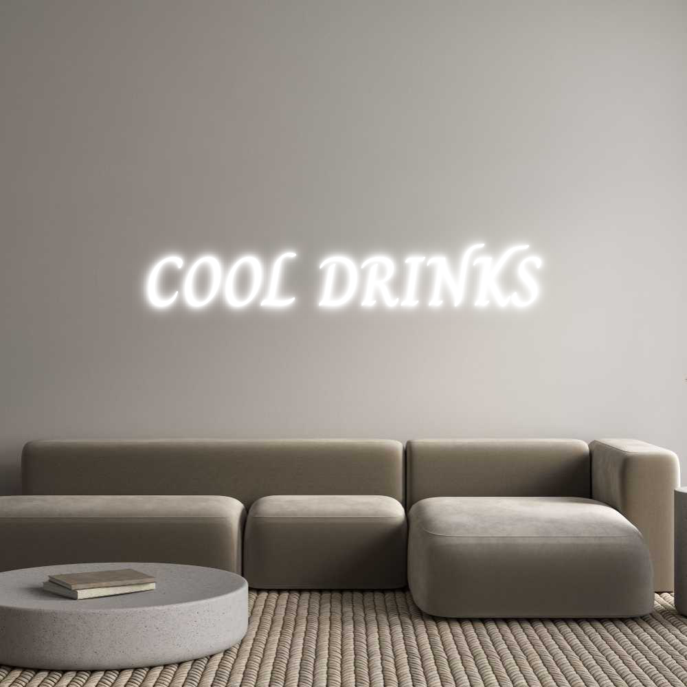 Custom Neon Text - COOL DRINKS