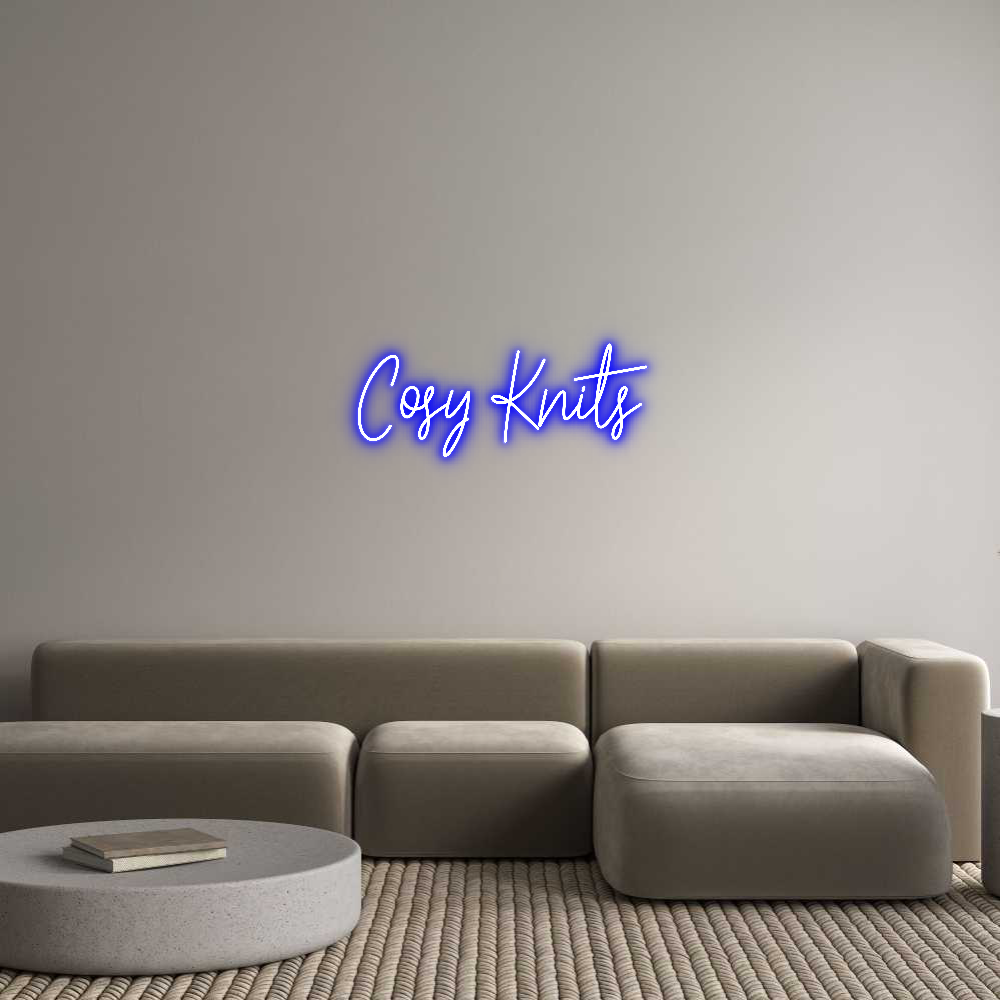 Custom Neon Text - Cosy Knits