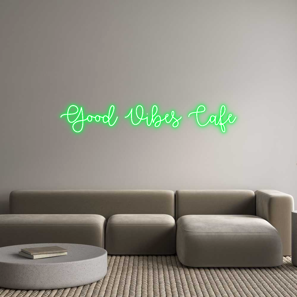 Custom Neon Text- Good Vibes Cafe