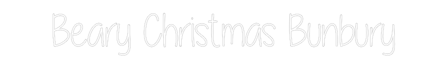 Custom Neon Text- Beary Christm...